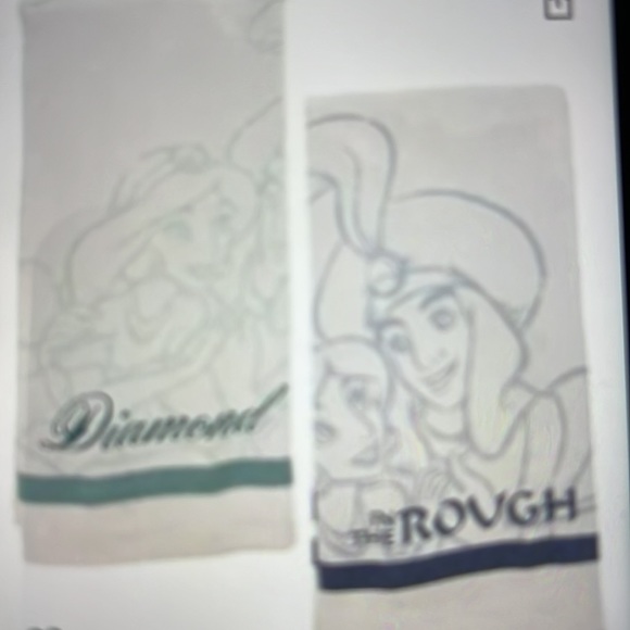 Disney Aladdin & Princess Jasmine kitchen towel set. & silicone oven mitt NEW - Picture 2 of 9